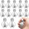 12 Pcs Glass Holy Water Bottles - 0.5 Fl oz (Silver, Divine Mercy)